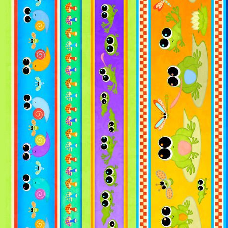 Hip Hop Frog Stripe Fabric - ineedfabric.com
