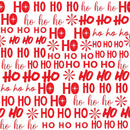 Ho Ho Ho Font Fabric - Red - ineedfabric.com