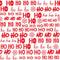 Ho Ho Ho Font Fabric - Red - ineedfabric.com