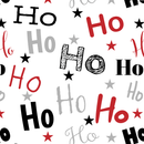 Ho Ho Ho Text Fabric - ineedfabric.com