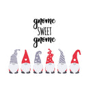 Holiday Gnomes, Gnome Sweet Gnome Fabric Panel - White - ineedfabric.com