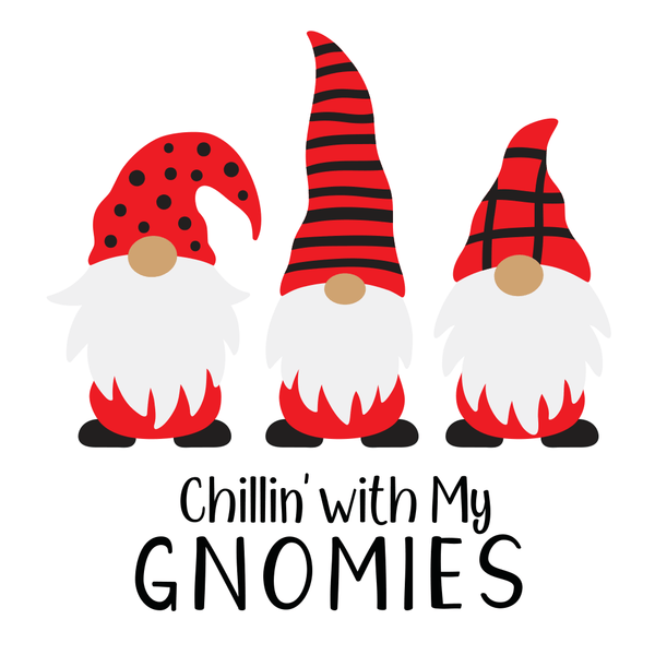 Holiday Gnomes, Gnomies Fabric Panel - White - ineedfabric.com