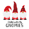 Holiday Gnomes, Gnomies Fabric Panel - White - ineedfabric.com