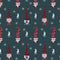 Holiday Gnomes, Pine Trees & Snowflakes - Grey - ineedfabric.com