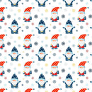 Holiday Gnomes, Snowflakes & Dwarfs - White - ineedfabric.com