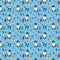 Holiday Gnomes, Snowflakes & Gifts - Blue - ineedfabric.com