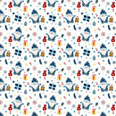 Holiday Gnomes, Snowflakes & Gifts - White - ineedfabric.com