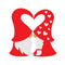 Holiday Gnomes, Valentine's Day Gnome Fabric Panel - White - ineedfabric.com