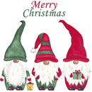 Holiday Gnomes, Watercolor Christmas Gnome Fabric Panel - White - ineedfabric.com