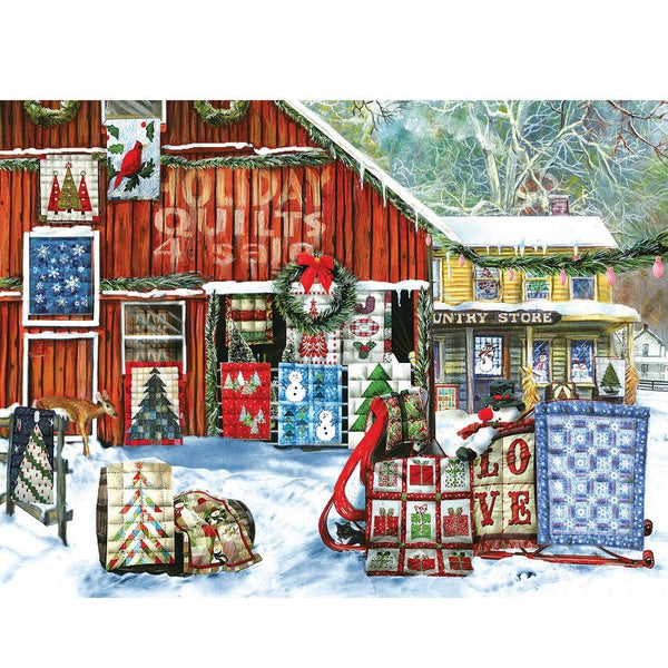 Holiday Quilts Puzzle - 1000pc - ineedfabric.com