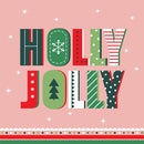 Holly Jolly Christmas Fabric Panel - ineedfabric.com