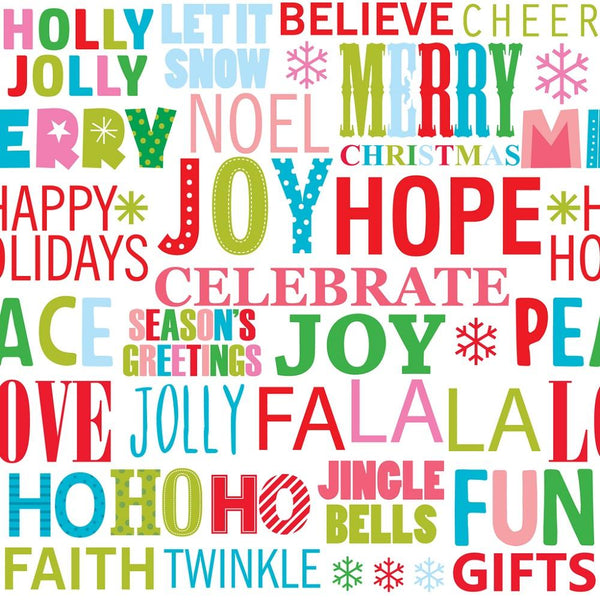 Holly Jolly Font Fabric - ineedfabric.com