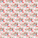 Holly Jolly Kitty Cat Plaid Fabric - Pink - ineedfabric.com