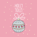 Holly Jolly Postcard Fabric Panel - ineedfabric.com