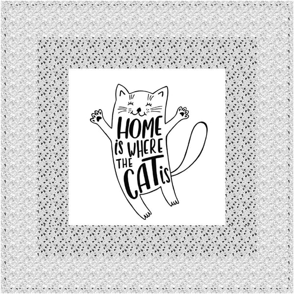 Home Is Where The Cat Wall Hanging/Lap Quilt Kit - 42" x 42" - ineedfabric.com