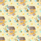 Honey Bee & Jar Fabric - Yellow - ineedfabric.com