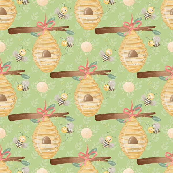 Honey Bee Volume 2 Hive Fabric - Green - ineedfabric.com