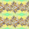 Horizontal Chamomile Flowers Border Fabric - Green/Yellow - ineedfabric.com