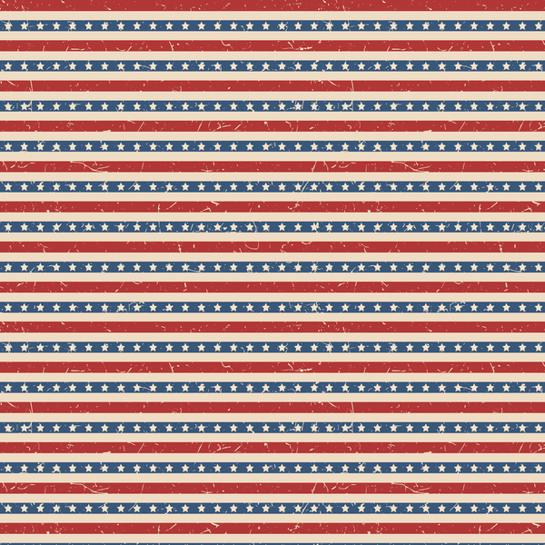 Horizontal Vintage Patriotic Stars & Stripes Fabric - Multi - ineedfabric.com