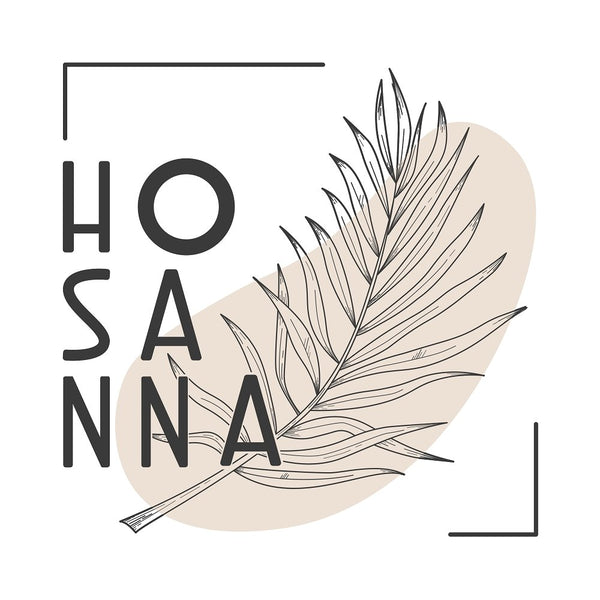 Hosanna With Palm Branch Fabric Panel - ineedfabric.com