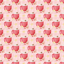 Hot Chocolate on Plaid Fabric - Pink - ineedfabric.com