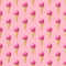 Hot Pink Cones on Pink Polka Dot Fabric - ineedfabric.com
