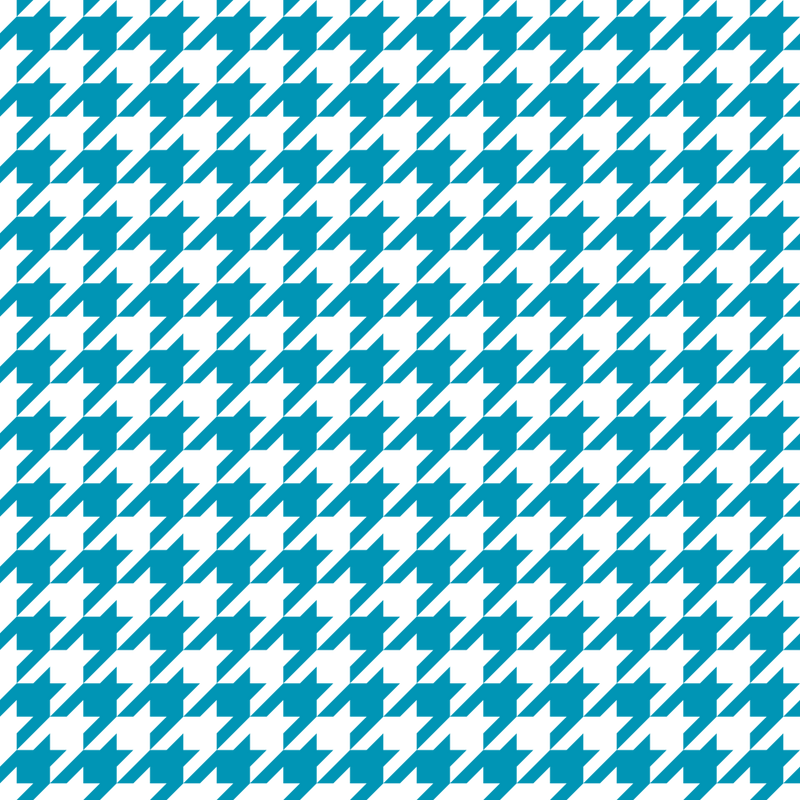 Houndstooth Fabric - Cerulean Blue - ineedfabric.com