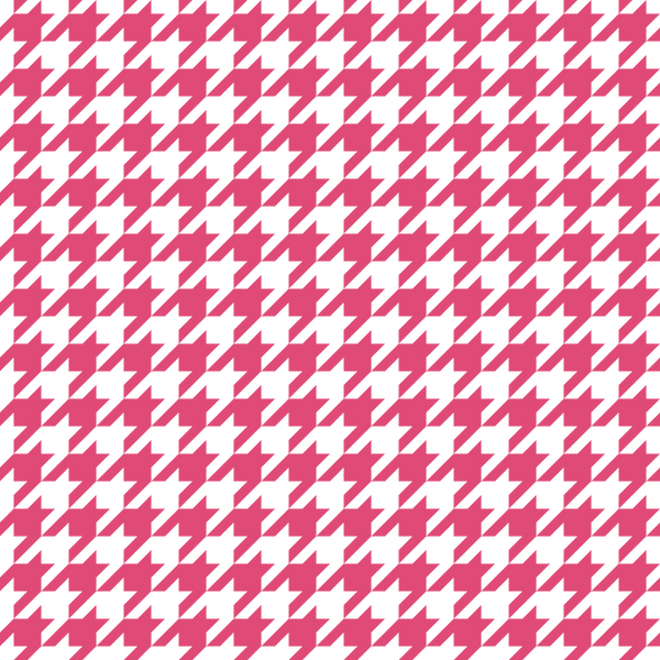 Houndstooth Fabric - Pink Carmine - ineedfabric.com