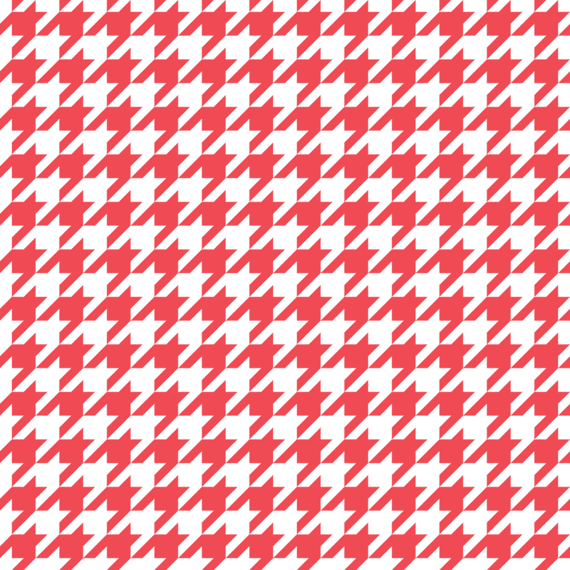 Houndstooth Fabric - Red - ineedfabric.com