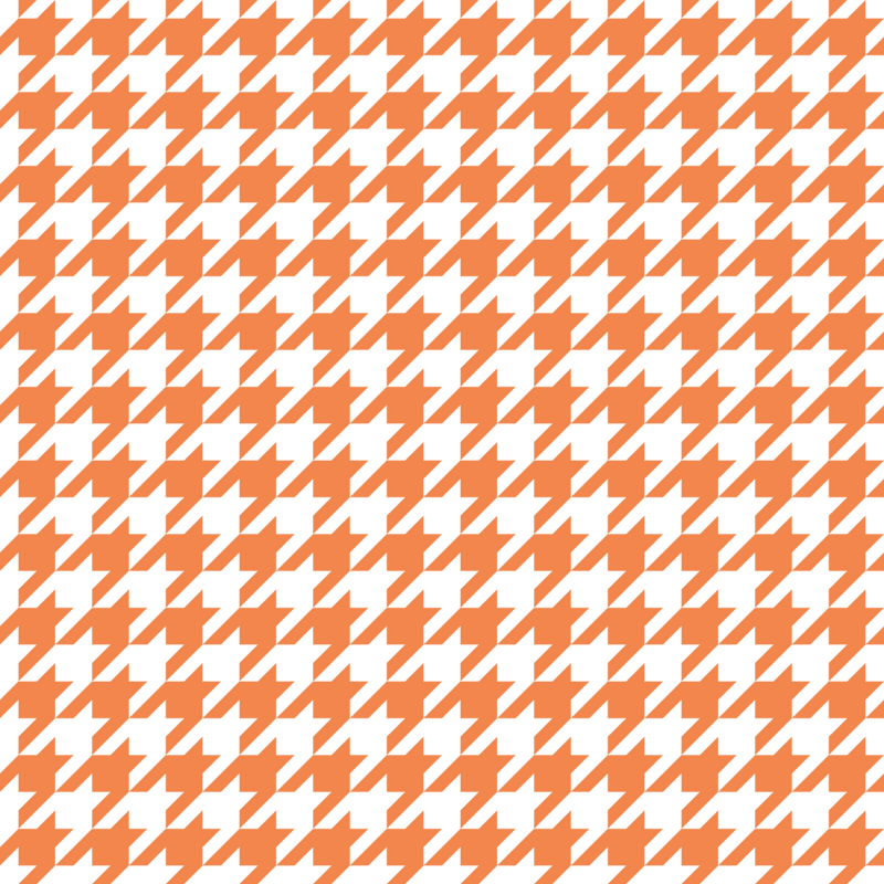 Houndstooth Fabric - Soft Orange - ineedfabric.com
