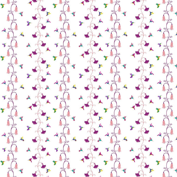 Hummingbird Vine Fabric - Pink/Purple - ineedfabric.com