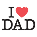 I Heart Dad Fabric Panel - ineedfabric.com