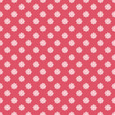 I Love You Gnomes Flowers Fabric - Red - ineedfabric.com