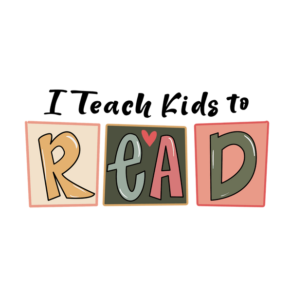 I Teach Kids To Read Fabric Panel - ineedfabric.com