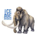 Ice Age Mammoth Side View Fabric Panel - ineedfabric.com