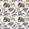 Ice Age Prehistoric Animals Fabric - ineedfabric.com