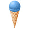Ice Cream Cone Fabric Panel - Blue - ineedfabric.com