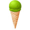 Ice Cream Cone Fabric Panel - Green - ineedfabric.com