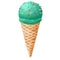 Ice Cream Cone with Sprinkles Fabric Panel - Teal - ineedfabric.com