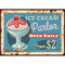 Ice Cream Parlor Retro Sign Fabric Panel - ineedfabric.com