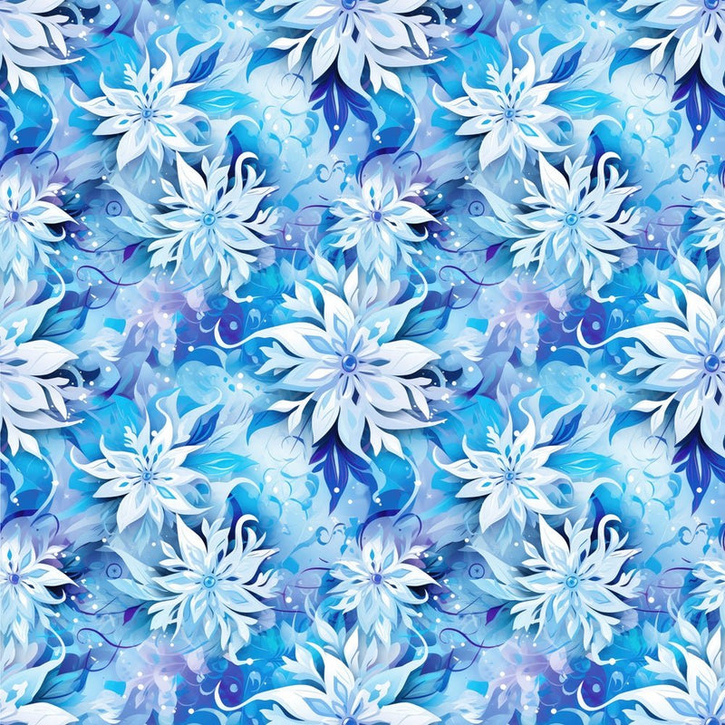 Icy Flower Fabric - ineedfabric.com