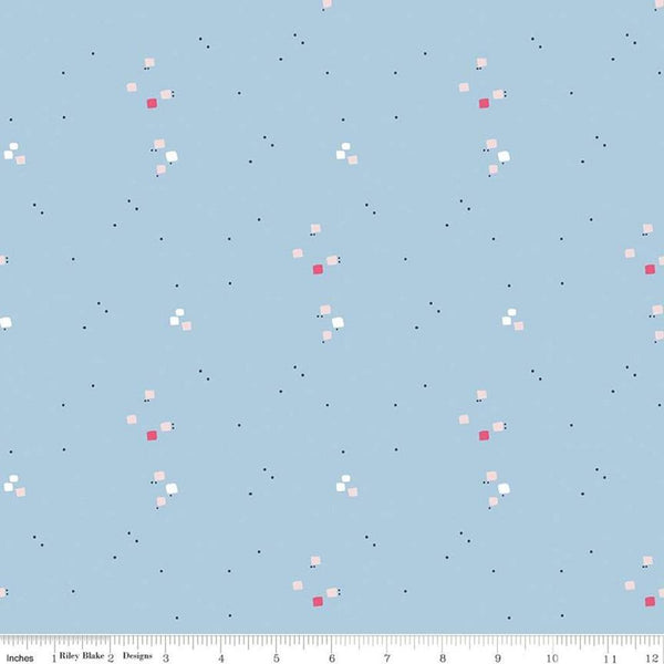 Idyllic Sprinkles Fabric - Light Blue - ineedfabric.com