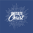 Imitate Christ Fabric Panel - Blue - ineedfabric.com