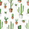 Indoor Green Plants Cactus Fabric - ineedfabric.com