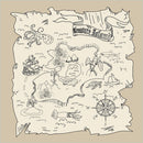 Island Map Fabric Panel - Tan - ineedfabric.com