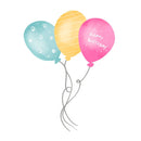 It's a Birthday Party Balloons Fabric Panel - ineedfabric.com