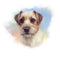 Jack Russell Terrier Portrait Fabric Panel - ineedfabric.com