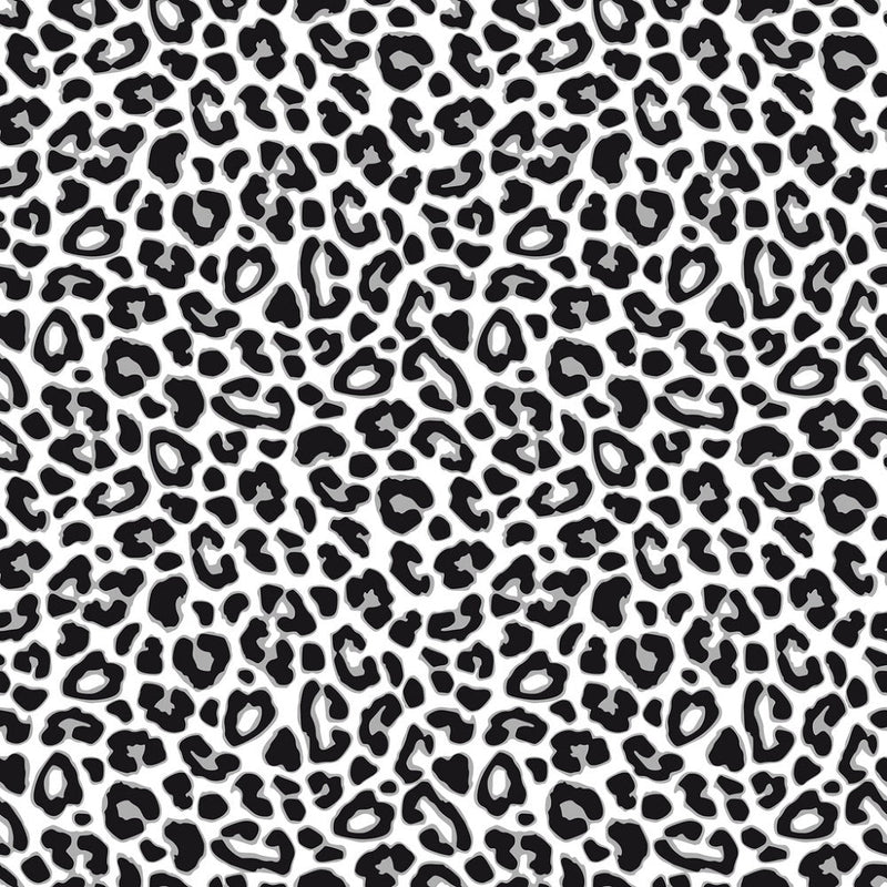 Jaguar Skin Fabric - Black/White - ineedfabric.com
