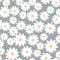Japanese Round Floral Fabric - Dusty Gray - ineedfabric.com