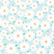 Japanese Round Floral Fabric - Iceberg - ineedfabric.com